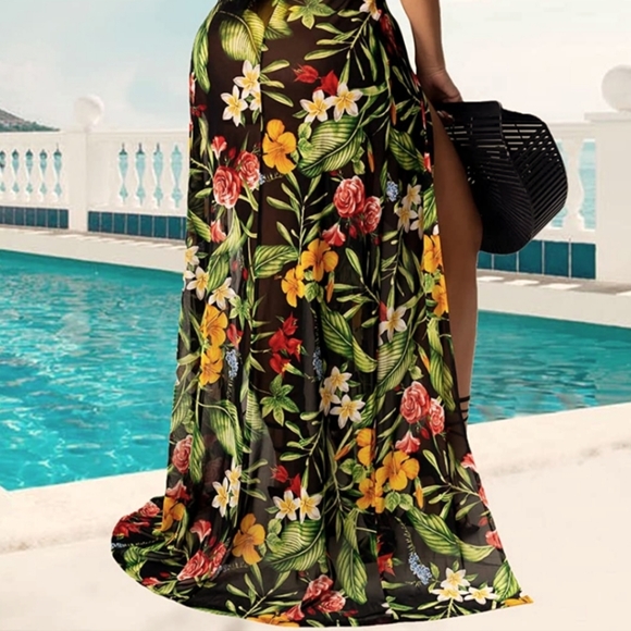 Midi Beach cover up dress - Picture 3 of 4